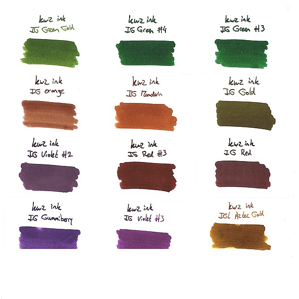 KWZ Iron Gall Ink - Ink Bottles (21 colors)