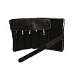 Aston Leather Black Roll Up Penetui (5-delig)