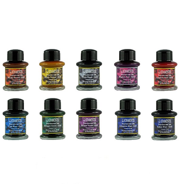 De Atramentis Pearlescent Gold Ink - Ink Bottle (10 colors)