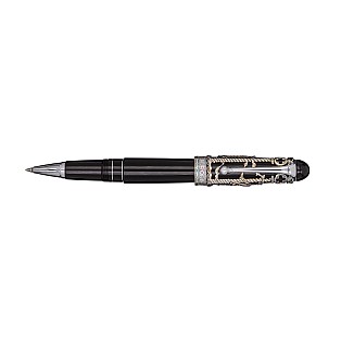 Aurora 88 Venezia Black Sterling Silver Rollerball