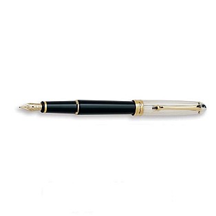 Aurora 88 Black and Sterling Silver Caneta de Tinta Permanente