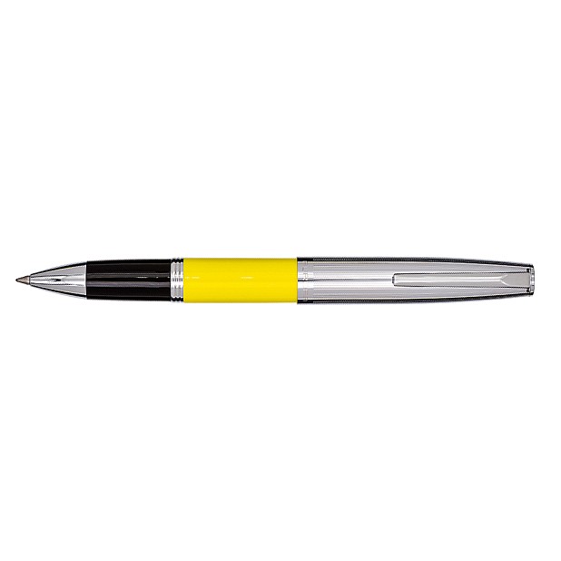 Aurora Duo Cart Yellow and Chrome Rollerball