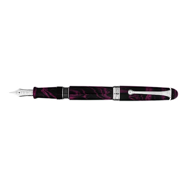 Aurora 88 Ebonite Marbled Magenta ST Fountain Pen