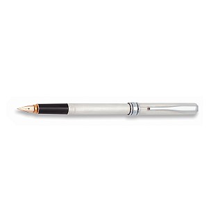 Aurora Magellano Solid Sterling Silver Linear Guilloche Vulpen