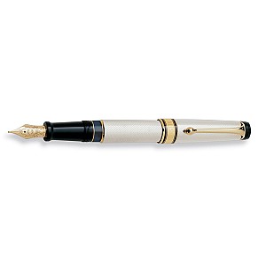 Aurora Optima Grana di Riso Sterling Silver GT Stylo plume