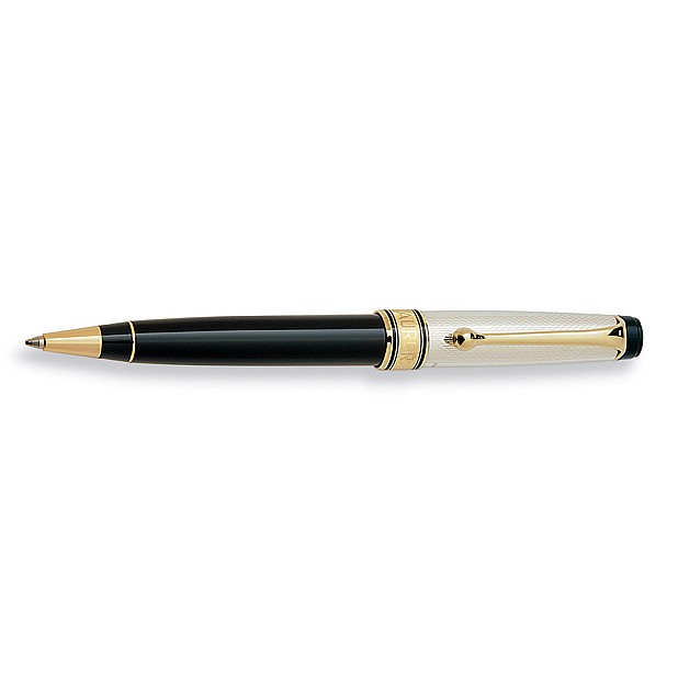 Aurora Optima Grana di Riso Black and Sterling Silver GT Ballpoint