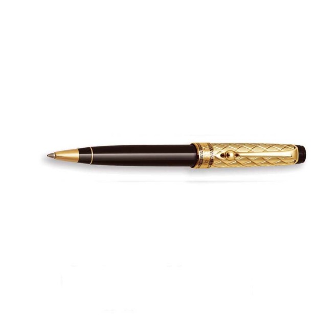 Aurora Optima Riflessi Black and Gold Ballpoint
