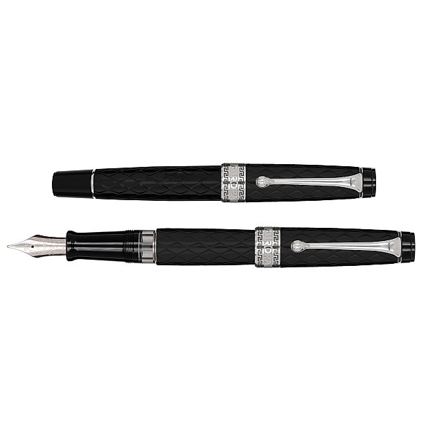 Aurora Optima Rombo Guilloché Black CT Fountain pen