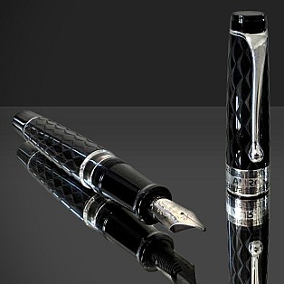 Aurora Optima Rombo Guilloché Black CT Vulpen