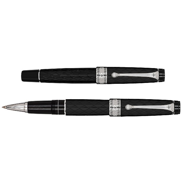 Aurora Optima Rombo Guilloché Black CT Rollerball