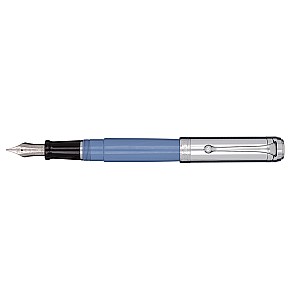 Aurora Talentum Light Blue and Chrome Big Fountain pen