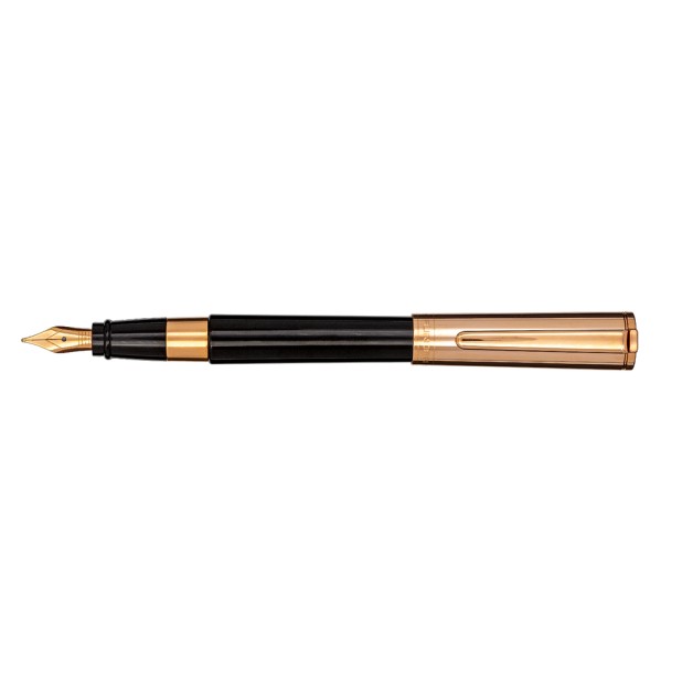 Aurora TU Black and Rose Gold Füllfederhalter