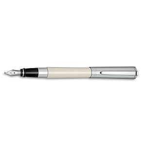 Aurora TU White and Chrome Fountain pen