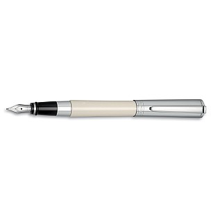 Aurora TU White and Chrome Fountain pen