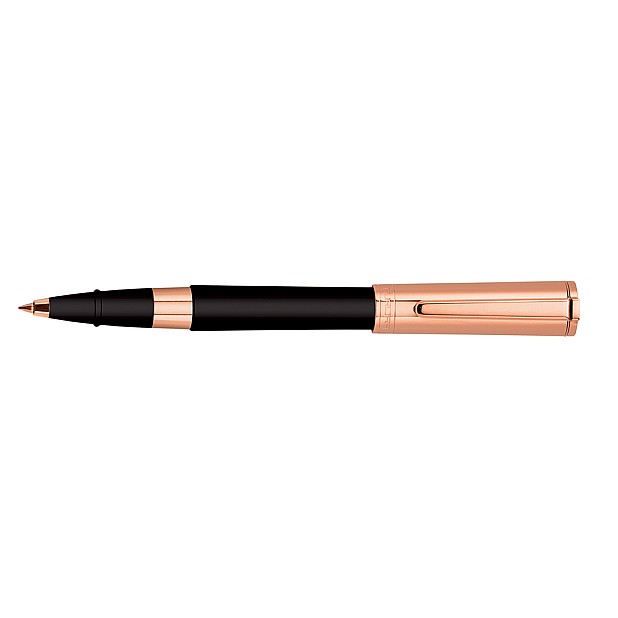 Aurora TU Black and Rose Gold Rollerball