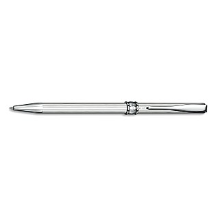 Aurora Magellano Solid Sterling Silver Linear Guilloche Esferográfica