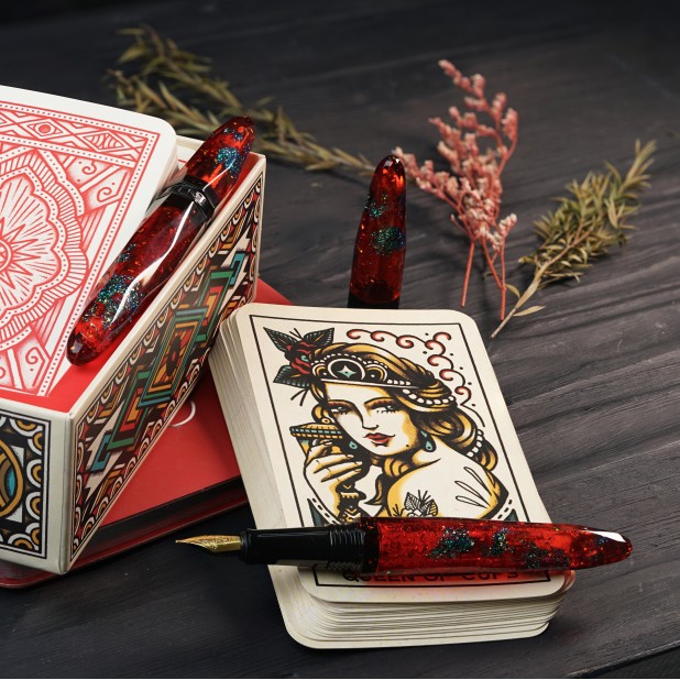 Benu Briolette Ruby Forest Fountain pen