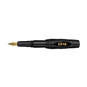 Benu Pixie Jolly Roger Black GT Pocket Fountain pen