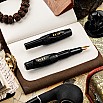 Benu Pixie Jolly Roger Black GT Pocket Fountain pen