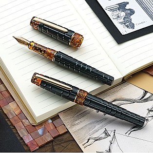 Benu Tessera Black Amber GT Pluma Estilográfica