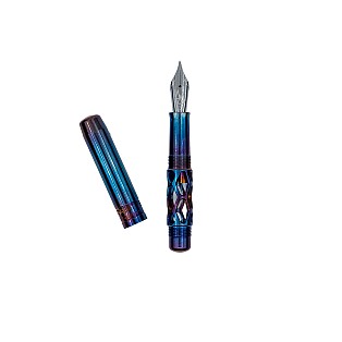Black Forest Pen Premium Rhombus Minimo Blued Stainless Steel Vulpen