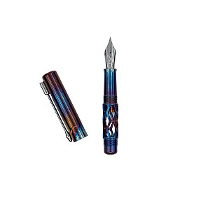 Black Forest Pen Premium Rhombus Minimo Blued Stainless Steel Vulpen