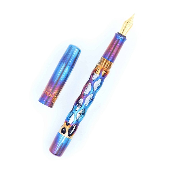 Black Forest Pen Premium Rhombus Blued Stainless Steel Fountain pen