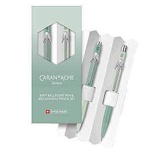 Caran d'Ache 849 & 844 Misty Forest Kugelschreiber und Druckbleistift Set