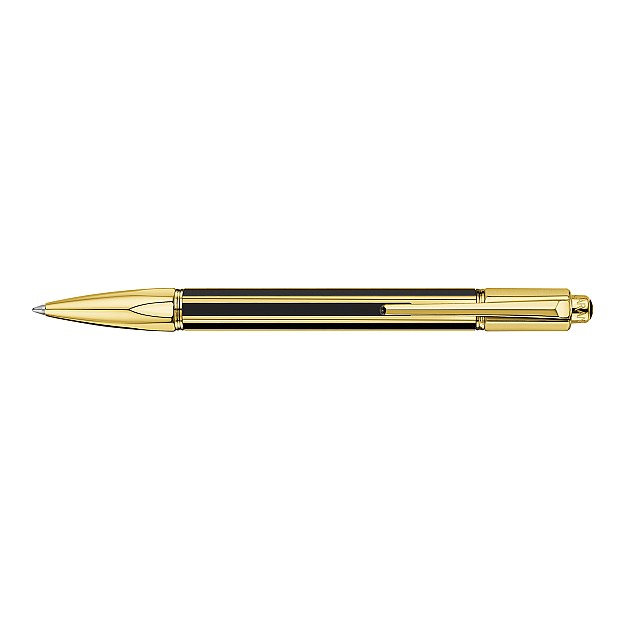 Caran d'Ache Varius Chinablack Lacquer Gold Ballpoint