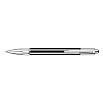 Caran d'Ache Varius Zwarte Chinese Lak Zilver Balpen