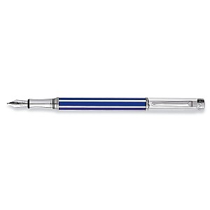 Caran d'Ache Varius Chinablue Lacquer Silver Caneta de Tinta Permanente