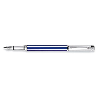 Caran d'Ache Varius Chinablue Lacquer Silver Fountain pen