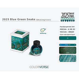 Colorverse 2025 Blue Green Snake Glistening Green 15 ml. Tintenflasche