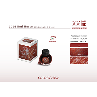 Colorverse 2026 Red Horse Glistening Green 15 ml. Ink Bottle