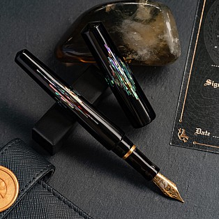 ConCoPens Mother-of-Pearl Lacquer Inlay Noctilux Fountain Pen