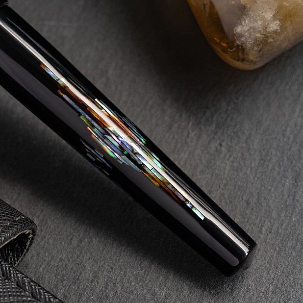 ConCoPens Mother-of-Pearl Lacquer Inlay Noctilux Fountain Pen