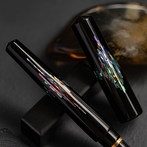 ConCoPens Mother-of-Pearl Lacquer Inlay Noctilux Fountain Pen