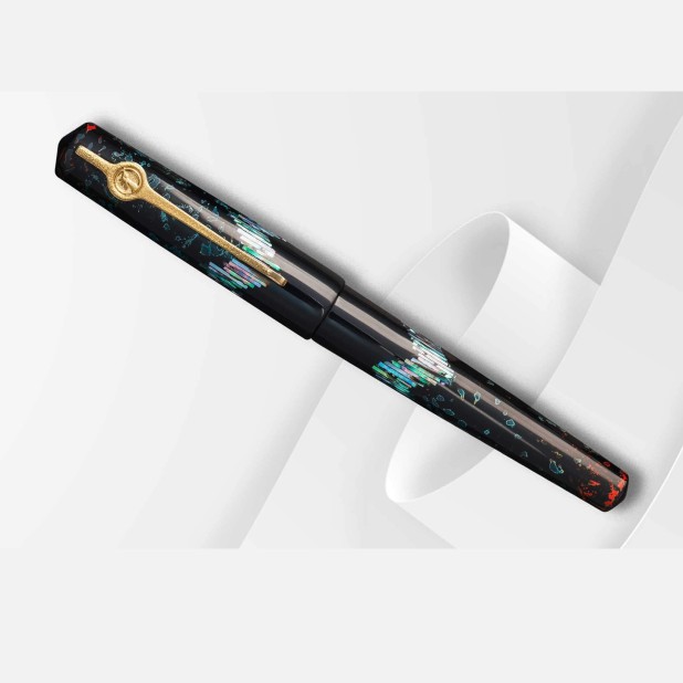 ConCoPens Mother-of-Pearl Lacquer Inlay Ocean Serenade 02 Fountain Pen