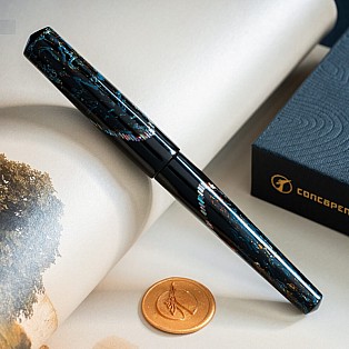 ConCoPens Mother-of-Pearl Lacquer Inlay Ocean Serenade Fountain Pen