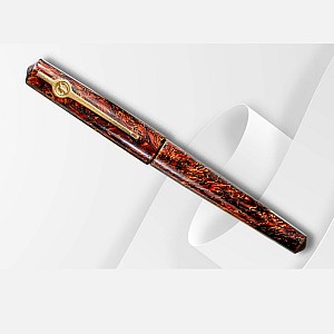 ConCoPens Vietnamese Lacquer Golden Brown Fountain Pen