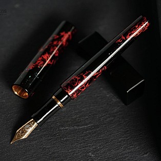 ConCoPens Vietnamese Lacquer Inferno Fountain Pen