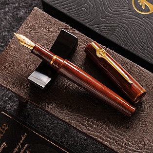 ConCoPens Vietnamese Lacquer Mộc Brown Fountain Pen