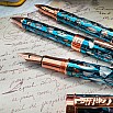Conklin Endura Deco Crest Demo Blue Rose Gold Balpen
