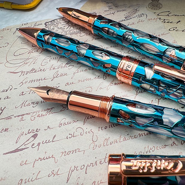 Conklin Endura Deco Crest Demo Blue Rose Gold Pióro kulkowe