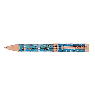 Conklin Endura Deco Crest Demo Blue Rose Gold Balpen