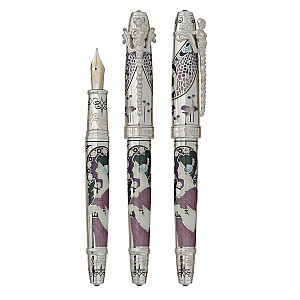 David Oscarson 25th Silver Anniversary Amathyst Stylo Plume