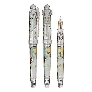David Oscarson 25th Silver Anniversary Alabaster Stylo Plume