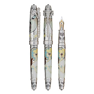 David Oscarson 25th Silver Anniversary Alabaster Pluma estilográfica