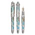 David Oscarson 25th Silver Anniversary Aquamarine Caneta de tinta permanente