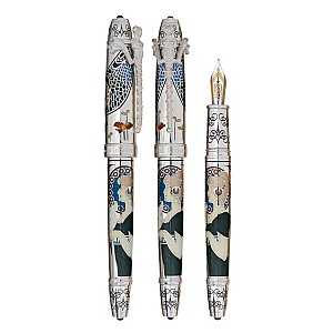 David Oscarson 25th Silver Anniversary Onyx Black Stylo Plume